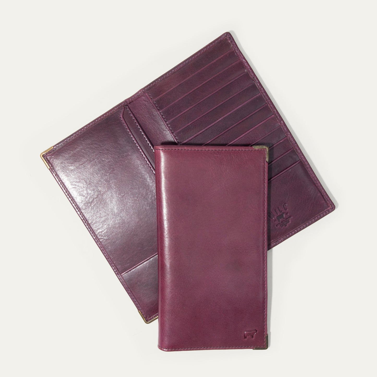 William Pocket Secretary Wallet by Will Leather Goods burgundy cardholder with card slots on Tampa Home & Garden Store