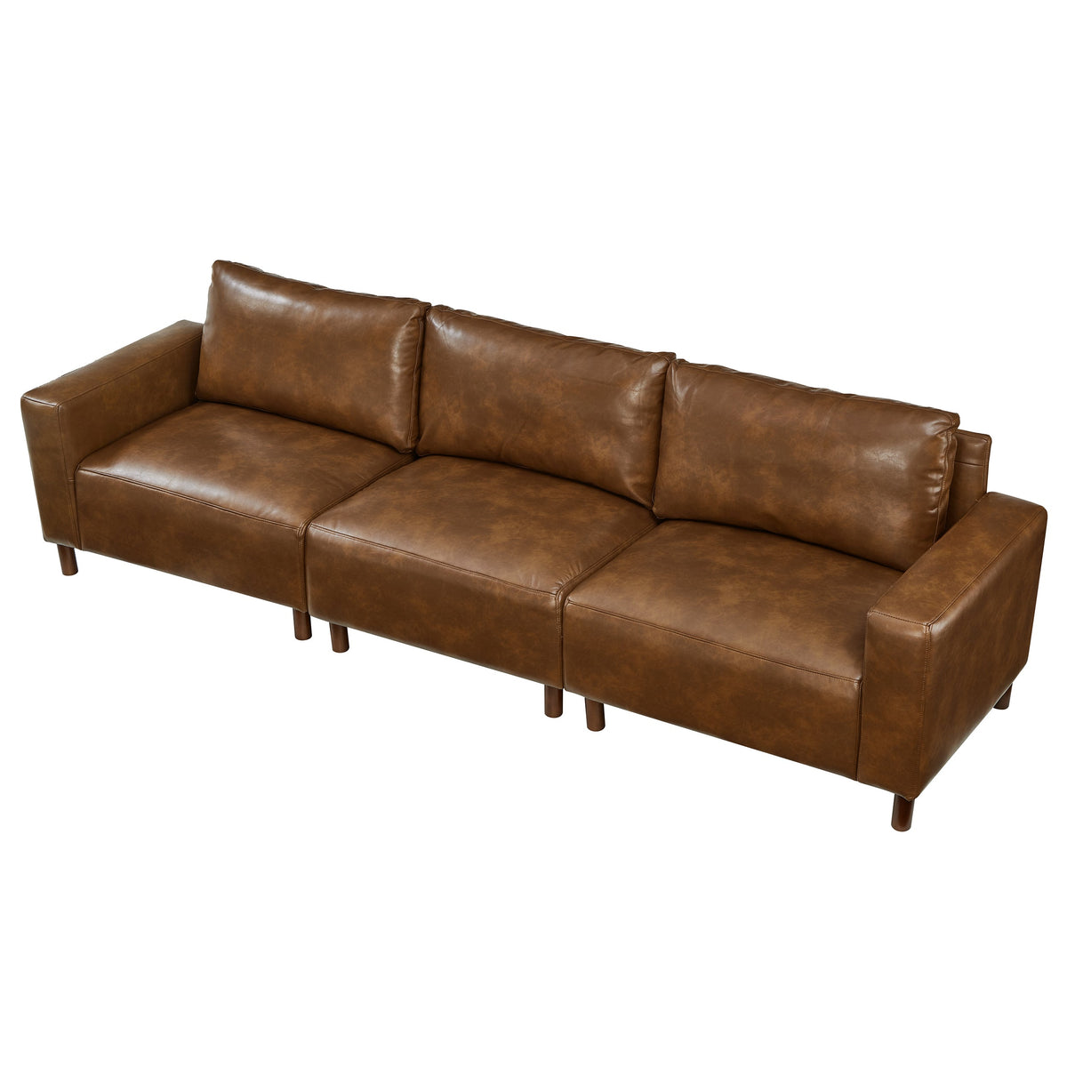 112 Inch Luxury PU Leather Sofa For Living Room