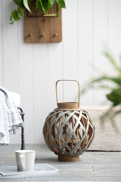 Vintage Glass Lantern For Indoor and Outdoor