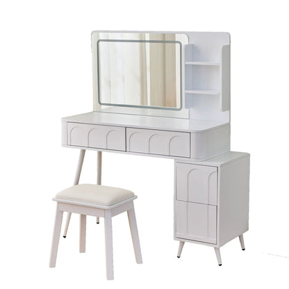 Modern Makeup Vanity Desk With LED Mirror