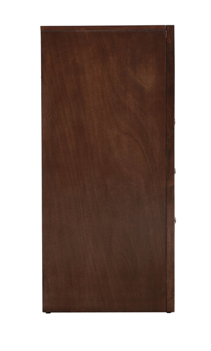 Media Chest with modern beveled drawer fronts in dark brown wood finish by HouseOfZazla on Tampa Home & Garden Store