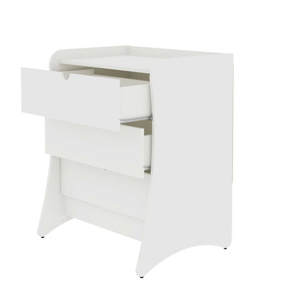 Nightstand white 3-drawer accent with quiet glide drawers by HouseOfZazla on Tampa Home & Garden Store