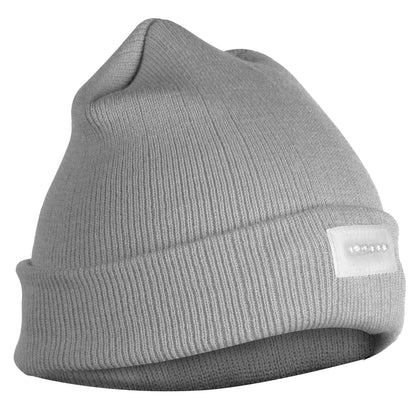 Unisex 5 LED knitted beanie with headlamp gray knit cap GemGear patch on Tampa Home & Garden Store