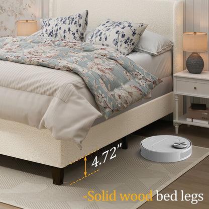 Sturdy Platform Bed Frame and a Padded Headboard