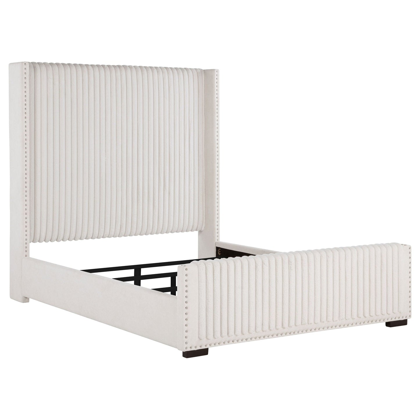 Ian Upholstered Bed with Vertical Tufting