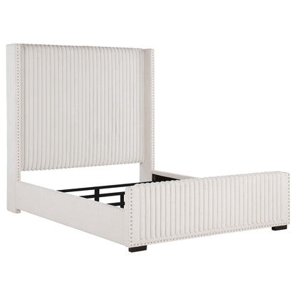 Ian Upholstered Bed with Vertical Tufting