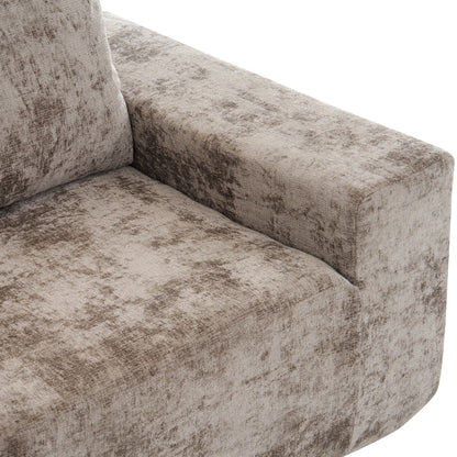 Modular Cloud Sectional Sofa Set beige textured upholstery with deep seats U-shaped on Tampa Home & Garden Store
