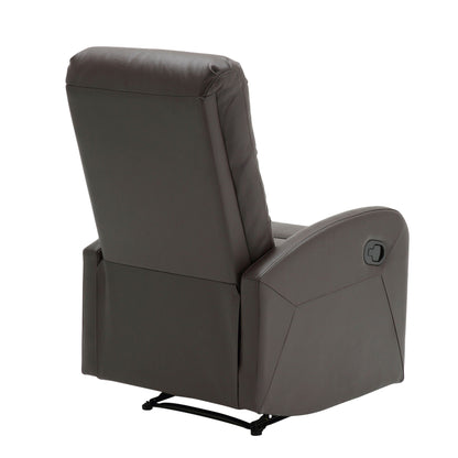 Dormi Contemporary Recliner Chair by HouseOfZazla dark brown leather with stitching on Tampa Home & Garden Store