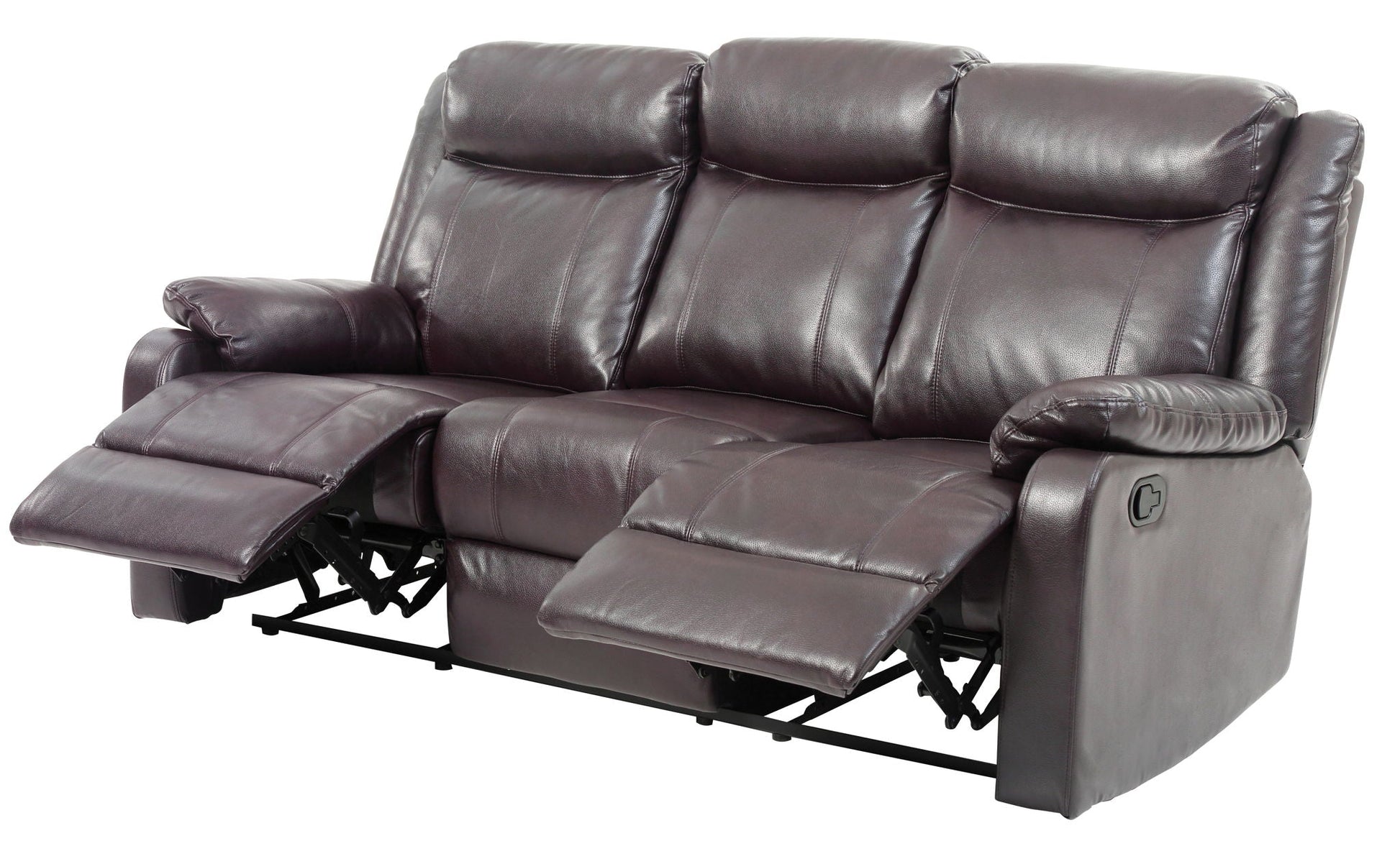 Contemporary three seater reclining sofa in dark brown leather Unique Piece Furniture on Tampa Home & Garden Store