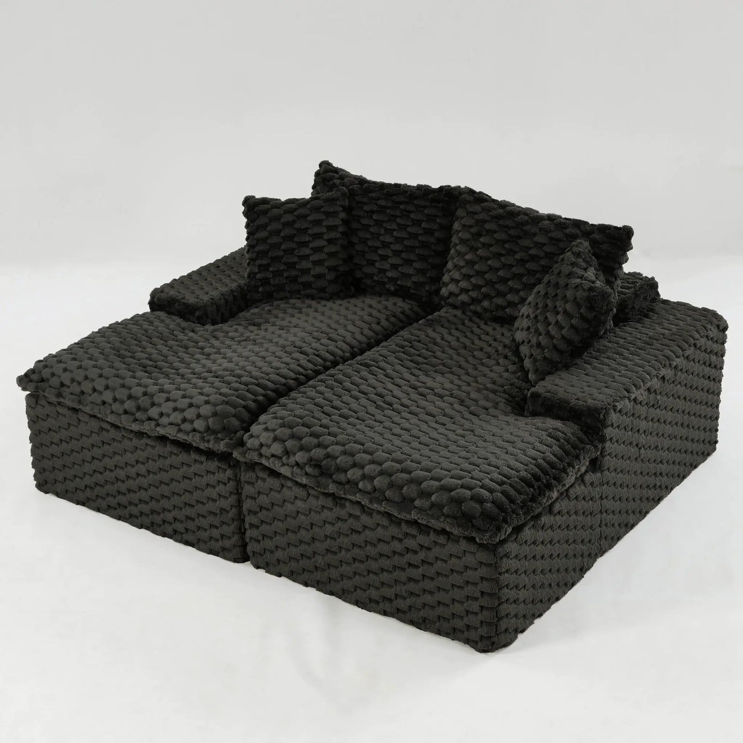 Double Chaise Lounge With Full Compressed Sponge