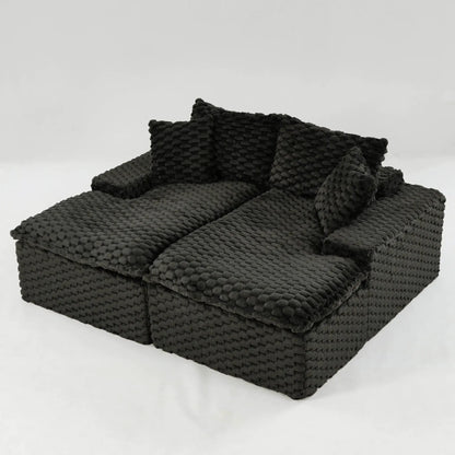 Double Chaise Lounge With Full Compressed Sponge