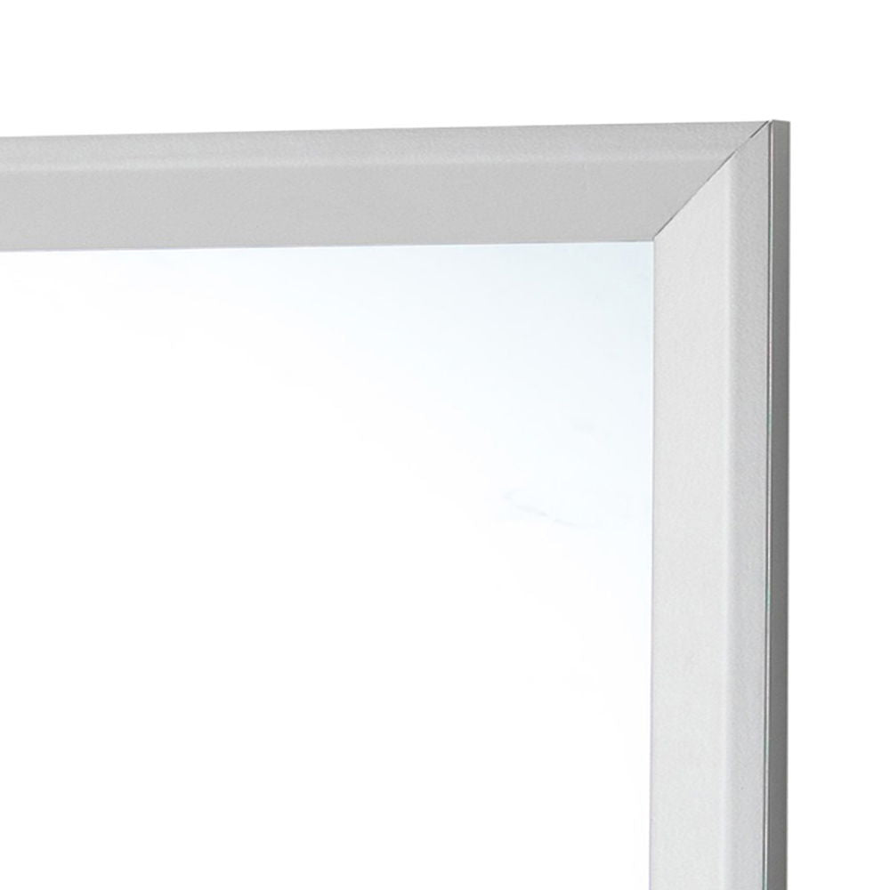 Primo Square Wall Mirror with a sleek silver metal frame for modern walls on Tampa Home & Garden Store
