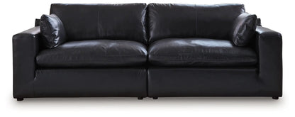 Emilia Sectional Sofa with Leather Accents