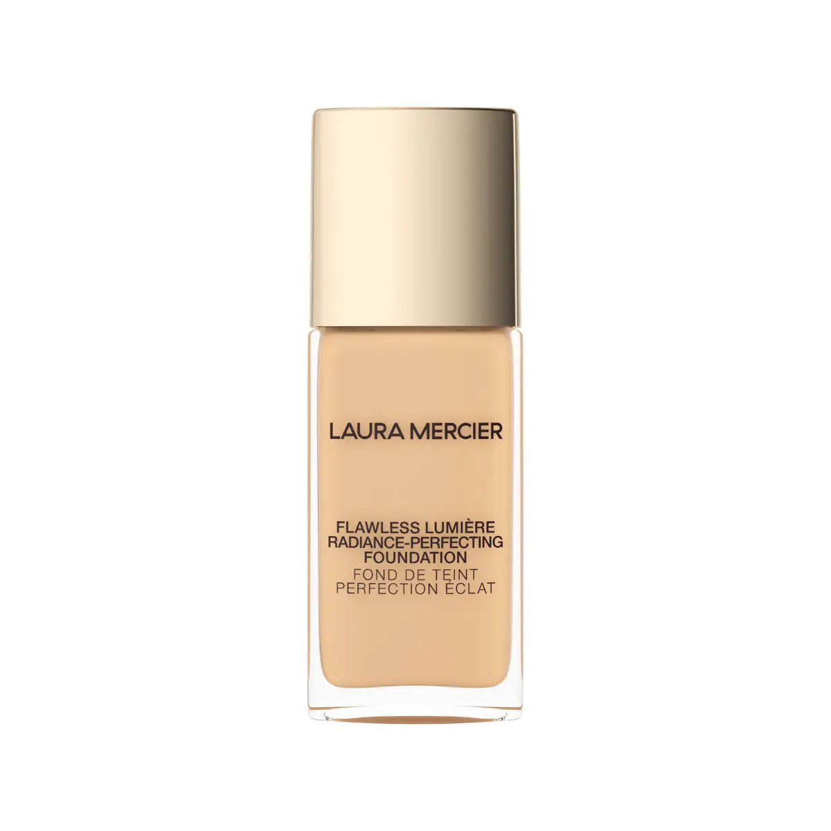 Laura Mercier Flawless Lumière Foundation bottle beige liquid foundation with gold cap on Tampa Home & Garden Store