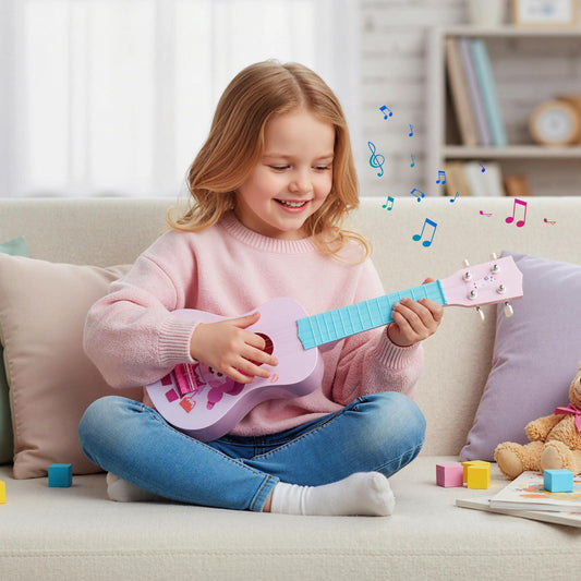 21 Inch Children Mini Ukulele with 4 Nylon Strings and 12 Frets - Tampa Home & Garden Store