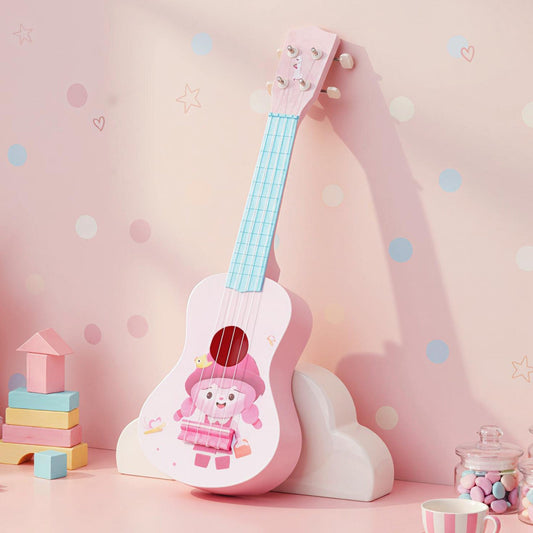 21 Inch Children Mini Ukulele with 4 Nylon Strings and 12 Frets - Tampa Home & Garden Store