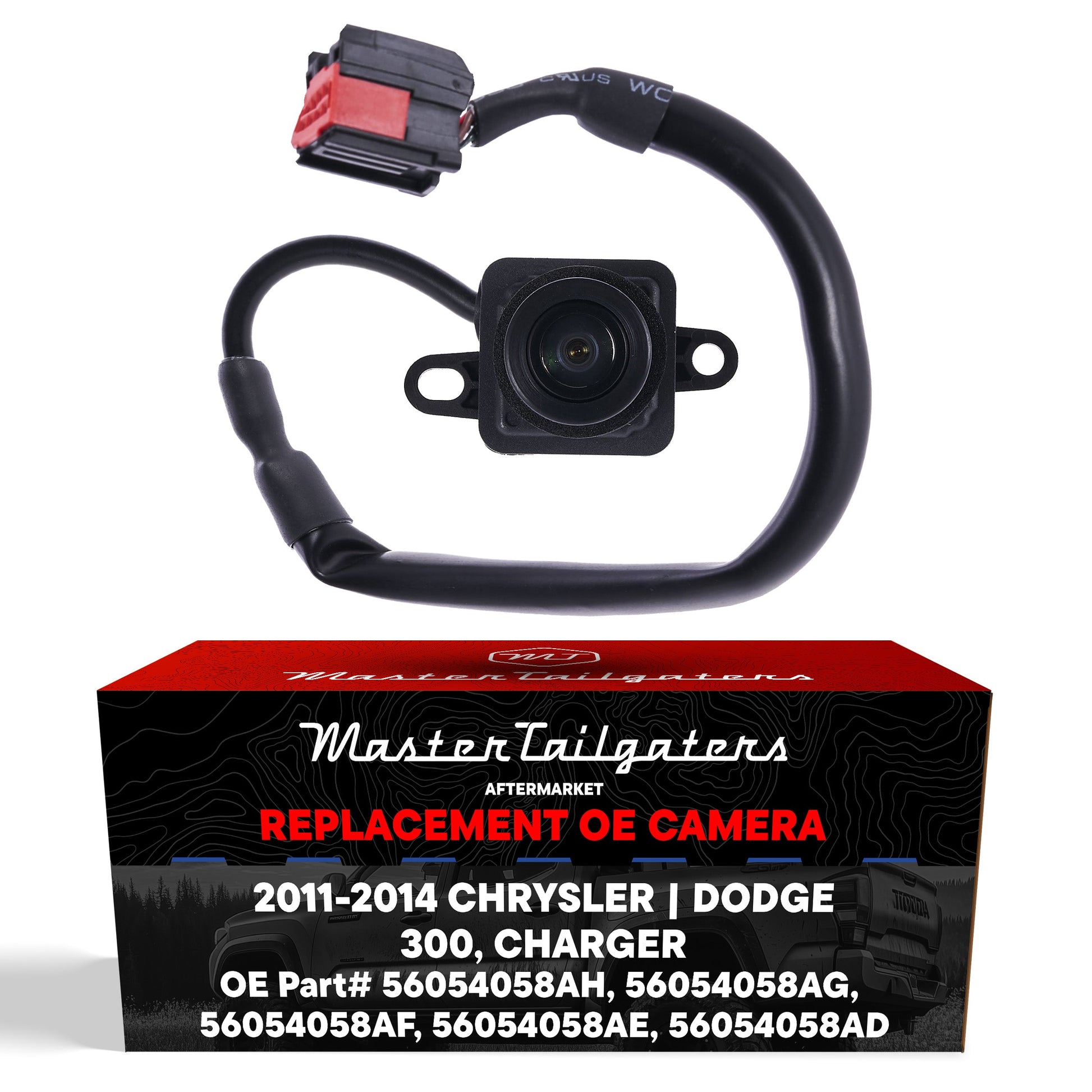 Master Tailgaters backup cam with red 6-pin connector for Chrysler 300/Charger 2011-14 on Tampa Home & Garden Store