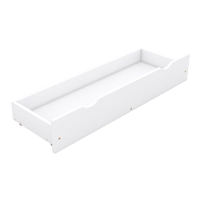 House Style Platform Bed with Guardrail and 2 Drawers, white finish storage bed by HouseOfZazla on Tampa Home & Garden Store