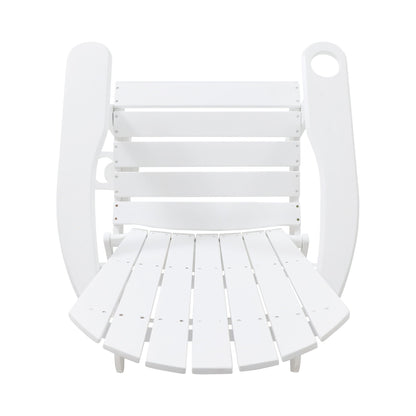 Zenithia outdoor foldable Adirondack chair white with slatted back and curved armrests on Tampa Home & Garden Store