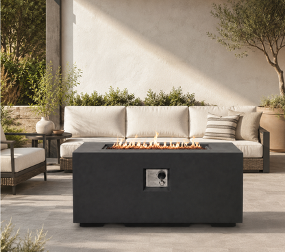 42 Inch Outdoor Fire Pit Table and Concrete Base