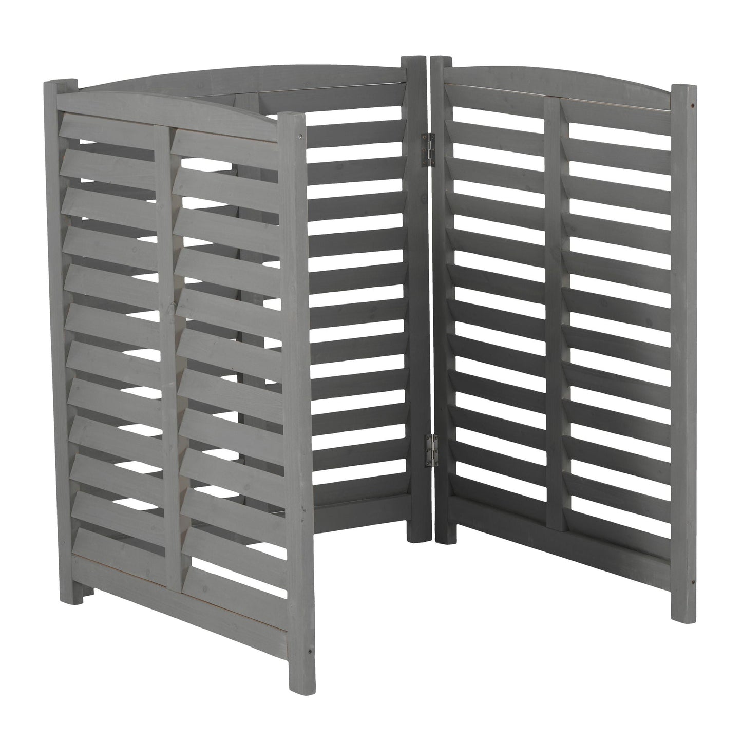 Solid Wood and Air Conditioner Privacy Fence