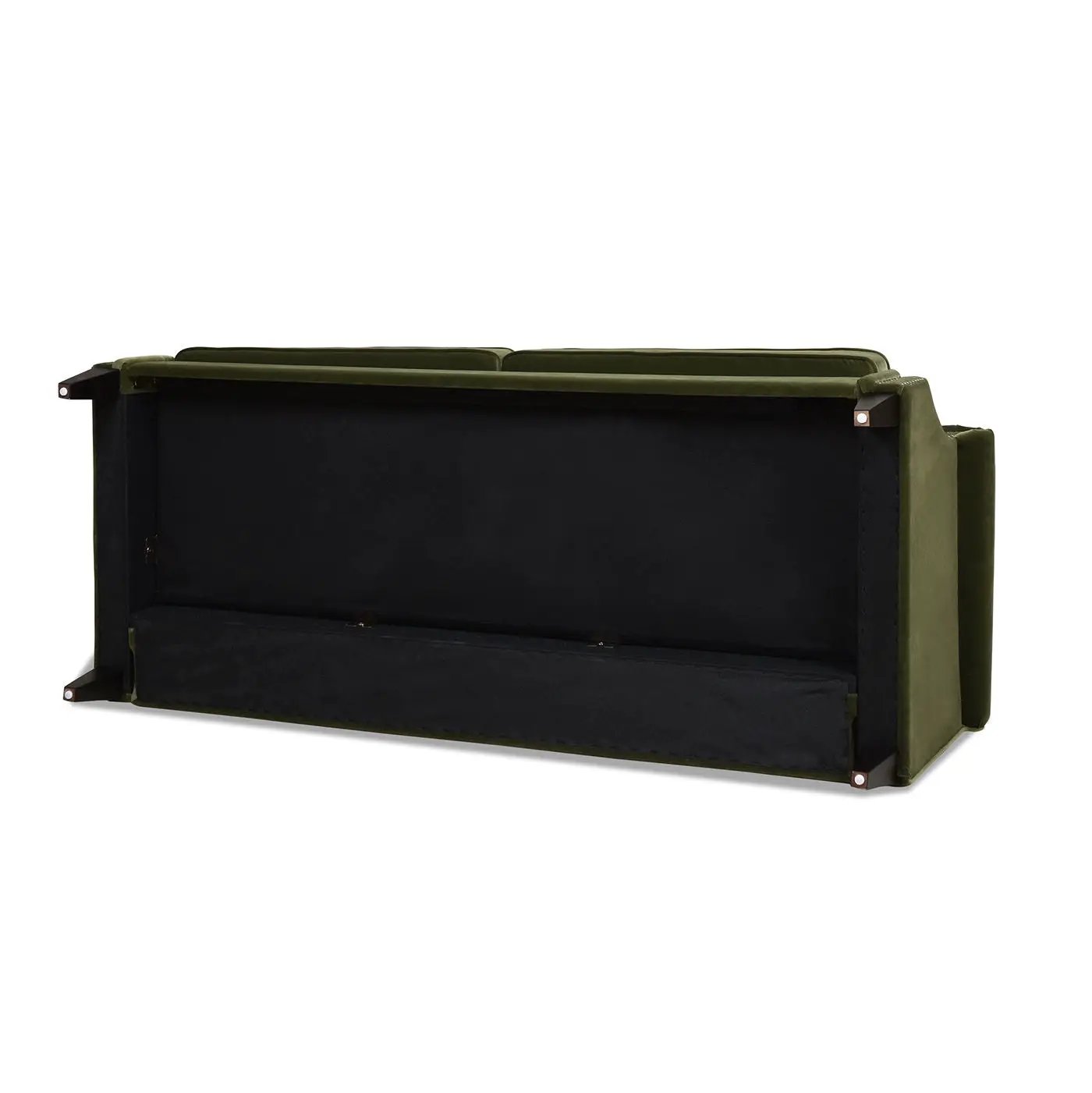 Elaine Camel Back Sofa olive green upholstery, stationary sofa by Unique Piece Furniture on Tampa Home & Garden Store
