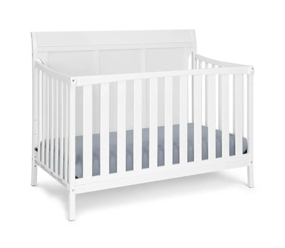 Shailee 4-in-1 Convertible Crib by Unique Piece Furniture, white finish with slatted sides on Tampa Home & Garden Store