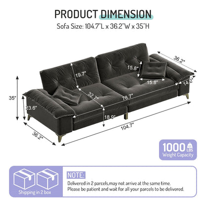Modern 4 Seater Cloud Sofa and Chenille Frame