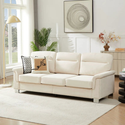 Three Seater Elegant Stationary Sofa for Living