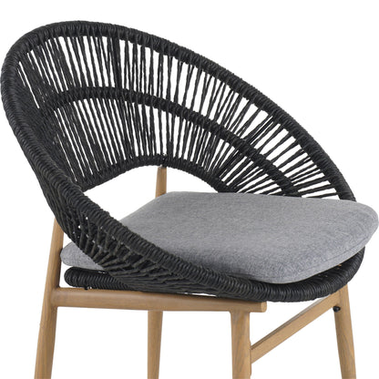 Cyril Rustic Modern Outdoor Papasan Dining Chair
