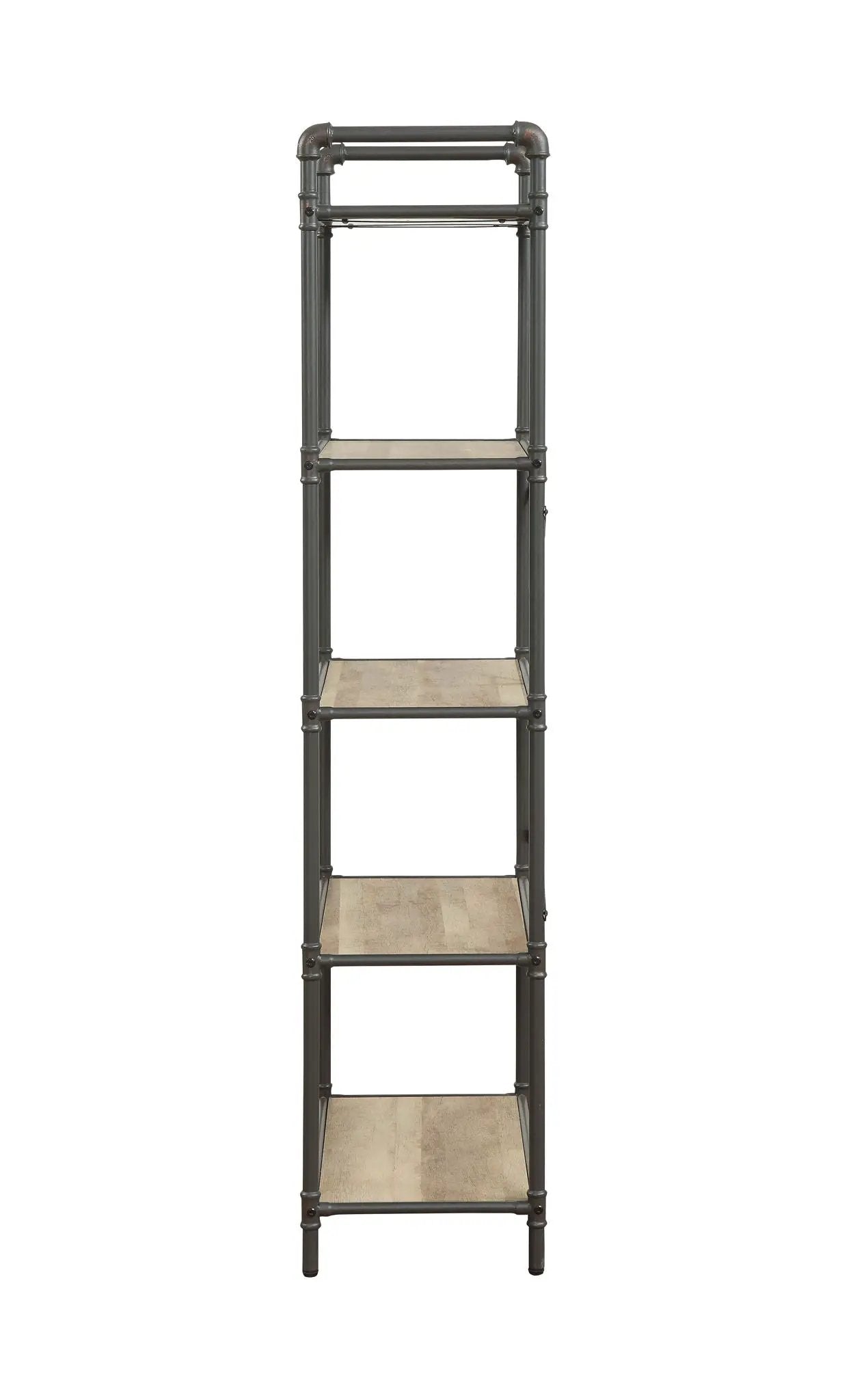 Itzel Bookshelf industrial pipe-frame etagere with wood shelves by Unique Piece Furniture on Tampa Home & Garden Store