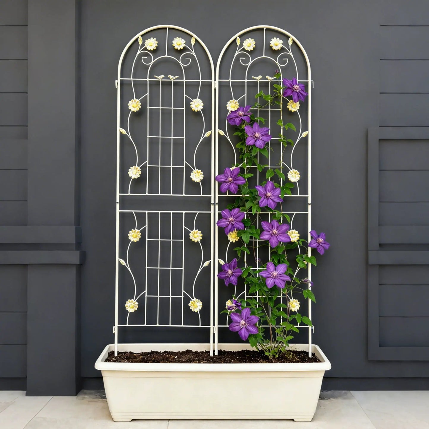 Metal Garden Trellis for Climbing Plants Outdoor