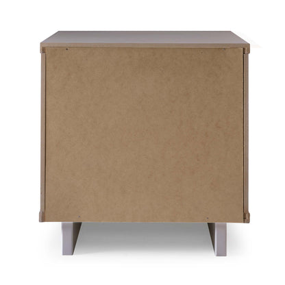 Granville Nightstand with 2 Drawers solid wood construction brown packaging gray top on Tampa Home & Garden Store