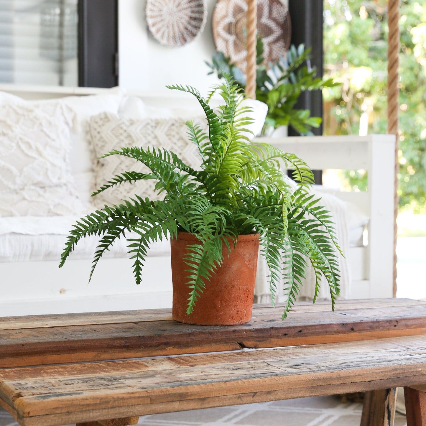 22” Artificial Fern Plant in Decorative Planter - Tampa Home & Garden Store