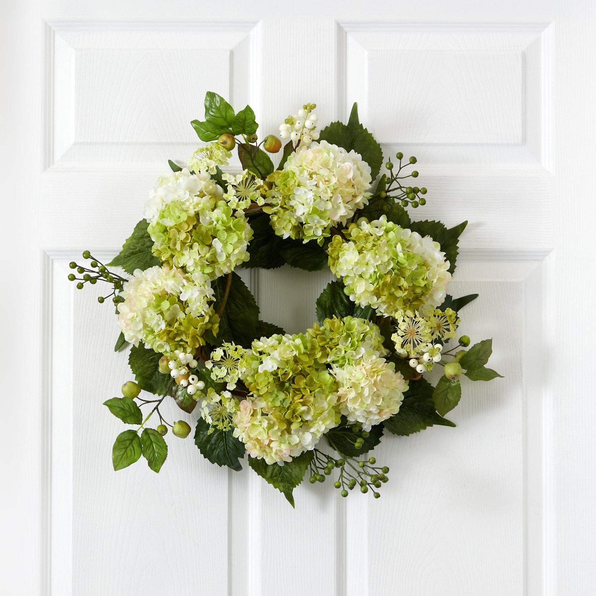 22” Artificial Hydrangea Wreath - Tampa Home & Garden Store