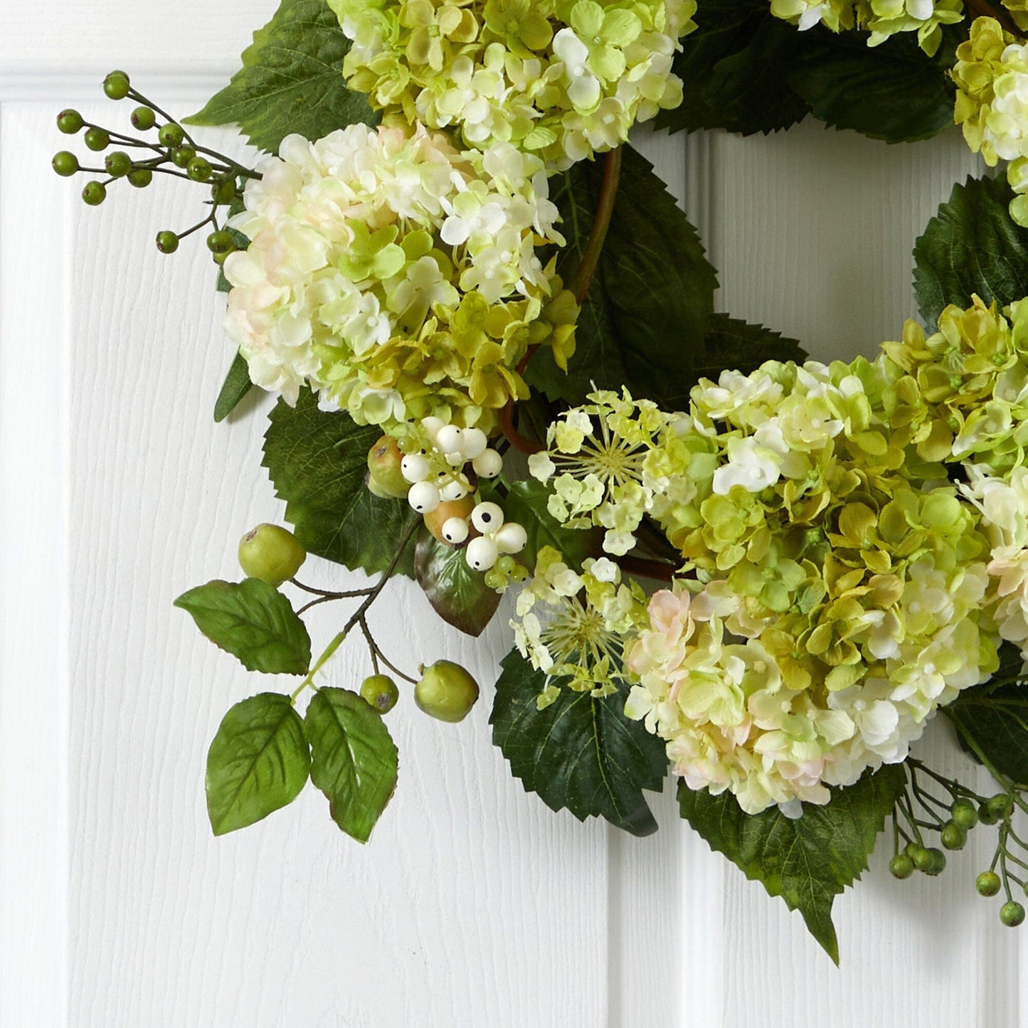 22” Artificial Hydrangea Wreath - Tampa Home & Garden Store
