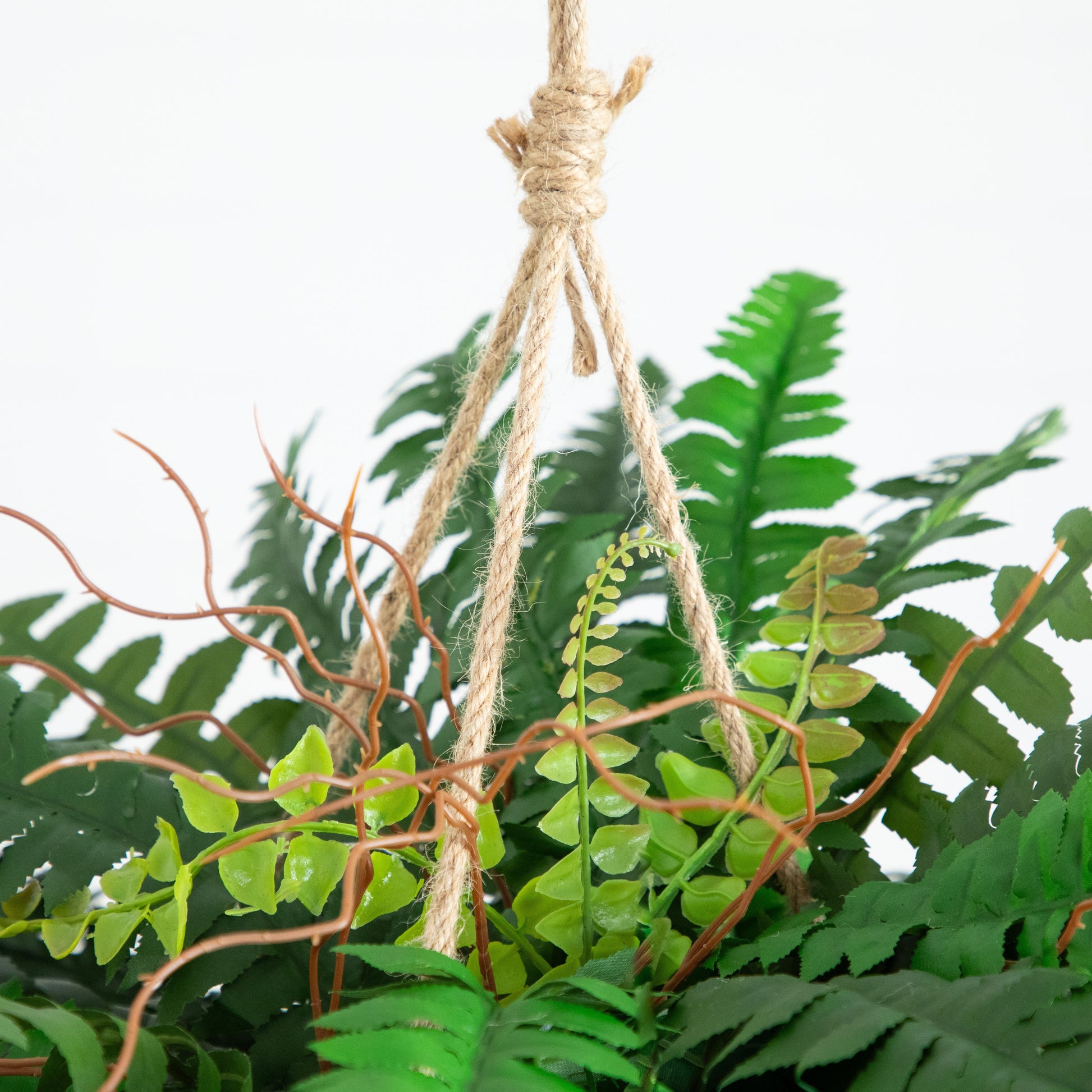 22" Artificial Large Boston Fern Hanging Basket" - Tampa Home & Garden Store
