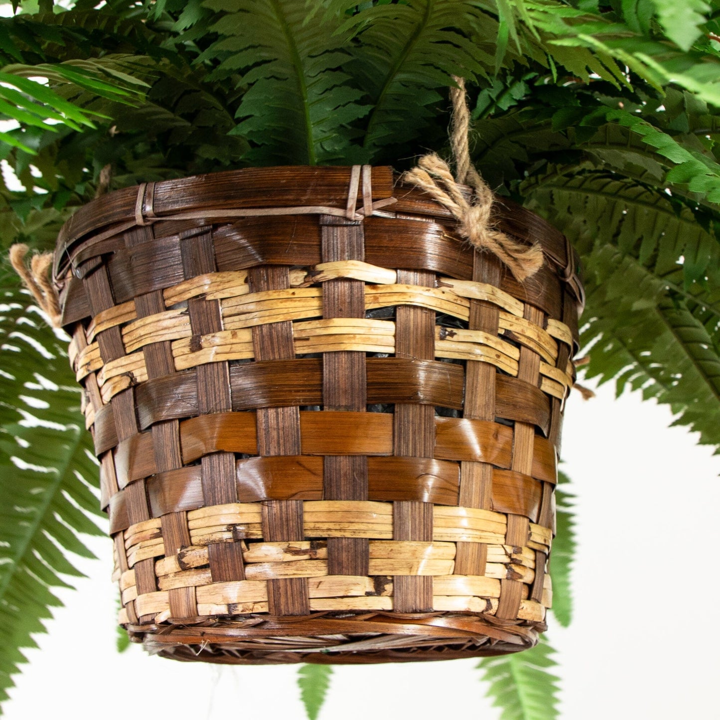 22" Artificial Large Boston Fern Hanging Basket" - Tampa Home & Garden Store