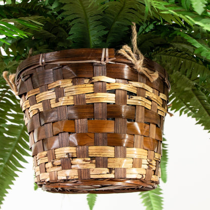 22" Artificial Large Boston Fern Hanging Basket" - Tampa Home & Garden Store