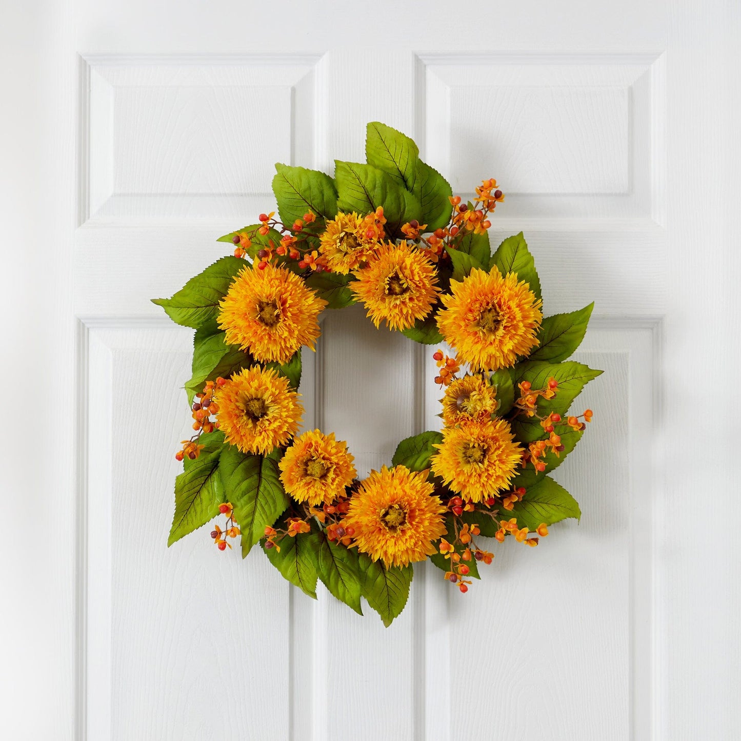 22" Golden Sunflower Wreath - Tampa Home & Garden Store