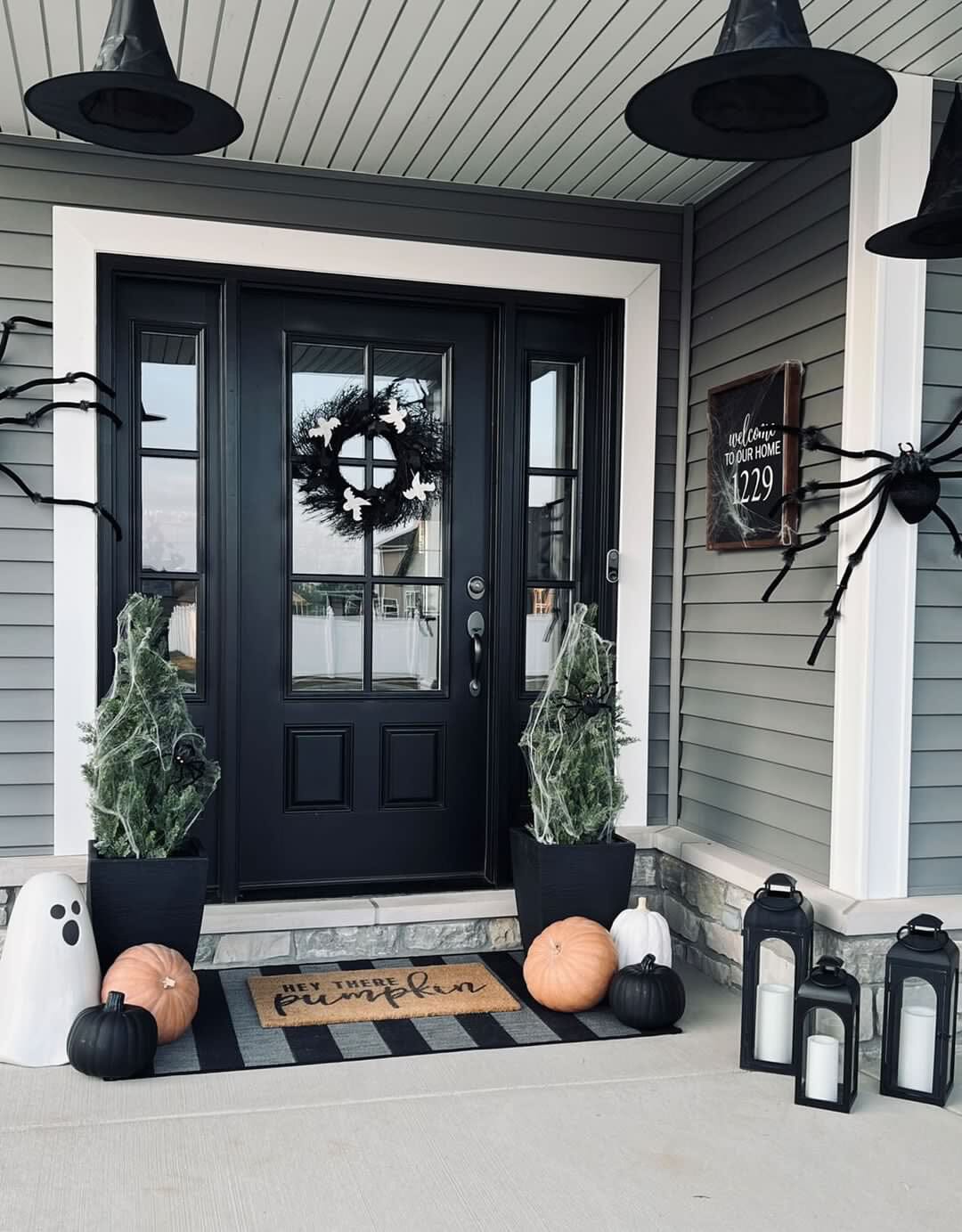 22" Halloween Ghost and Bats Twig Wreath - Tampa Home & Garden Store