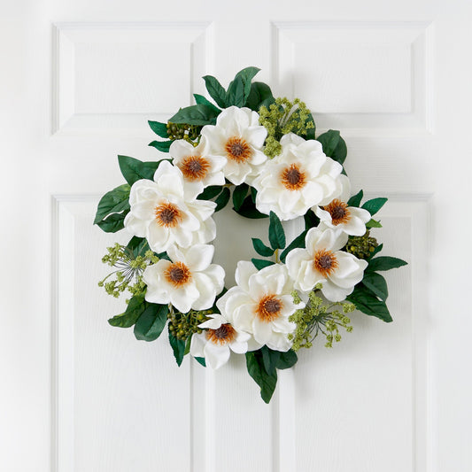 22" Magnolia Wreath - Tampa Home & Garden Store
