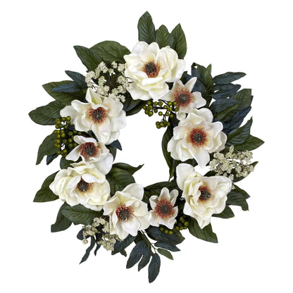 22" Magnolia Wreath - Tampa Home & Garden Store