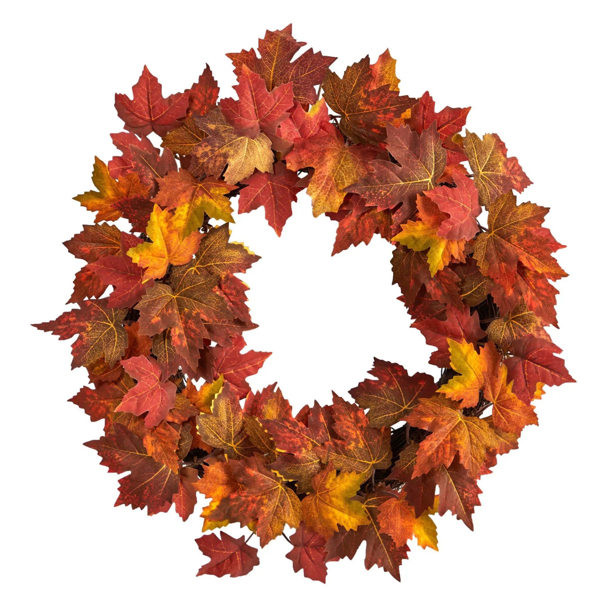 22” Maple Leaf Artificial Wreath - Tampa Home & Garden Store