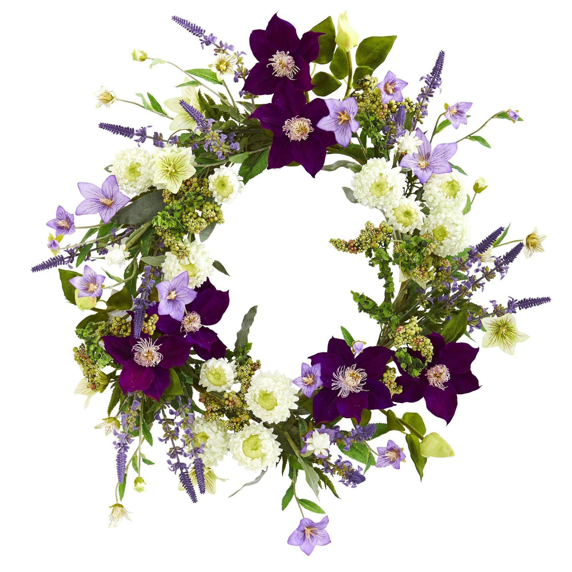 22” Mixed Flower Artificial Wreath - Tampa Home & Garden Store