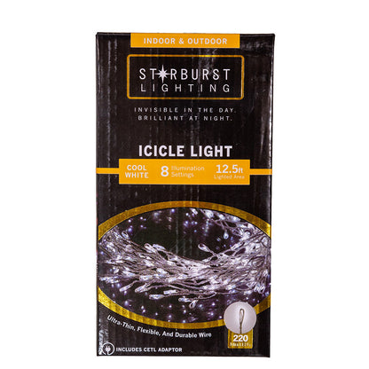 220-Light Starburst Cool White LED Icicle Light Set - Tampa Home & Garden Store