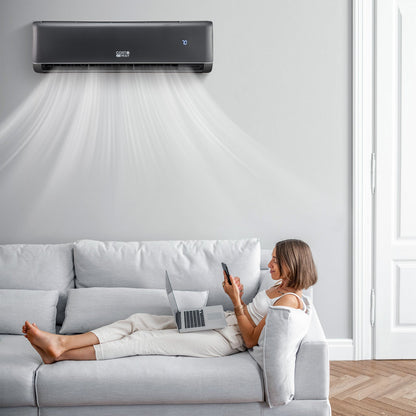 Aire Acondicionado y Calentador Mini Split de 24000 BTU, 21 SEER2, 208-230V, con Certificación Energy Star, Habilitado para Wifi, Color Gris