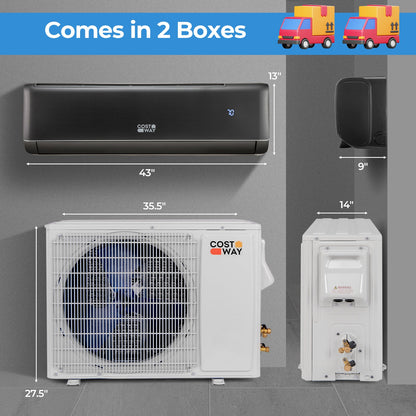 Aire Acondicionado y Calentador Mini Split de 24000 BTU, 21 SEER2, 208-230V, con Certificación Energy Star, Habilitado para Wifi, Color Gris