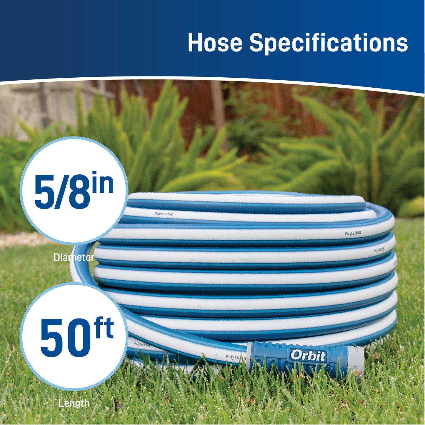 50 ft x 5/8" Polyfusion Hose 22005
