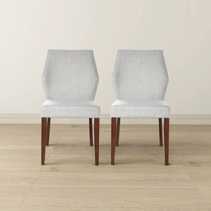 Luca Dining Chair Set of 2 Light Gray Upholstered